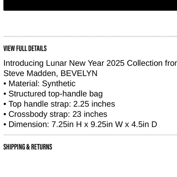 New Black Steve Madden Year of the Snake Bevelyn Crossbody Bag Lunar New Year - Picture 7 of 7